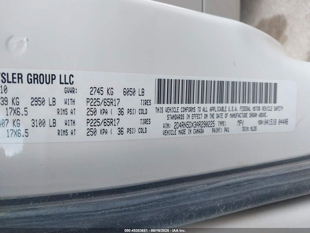 2D4RN5DX3AR290225 2010 DODGE GRAND CARAVAN photo no. 9