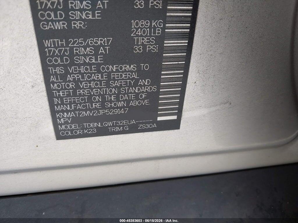 KNMAT2MV2JP529147 2018 NISSAN ROGUE photo no. 9