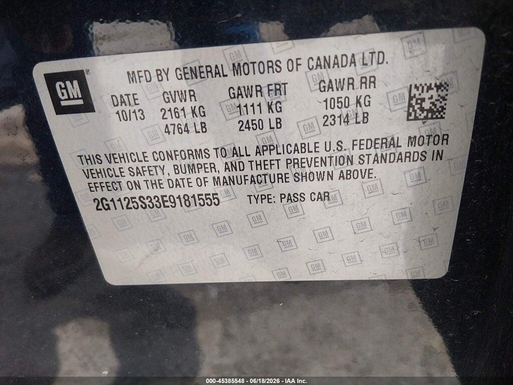 2G1125S33E9181555 2014 CHEVROLET IMPALA photo no. 9