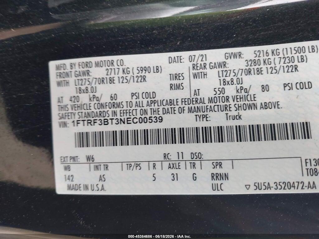 1FTRF3BT3NEC00539 2022 FORD F-350 photo no. 8