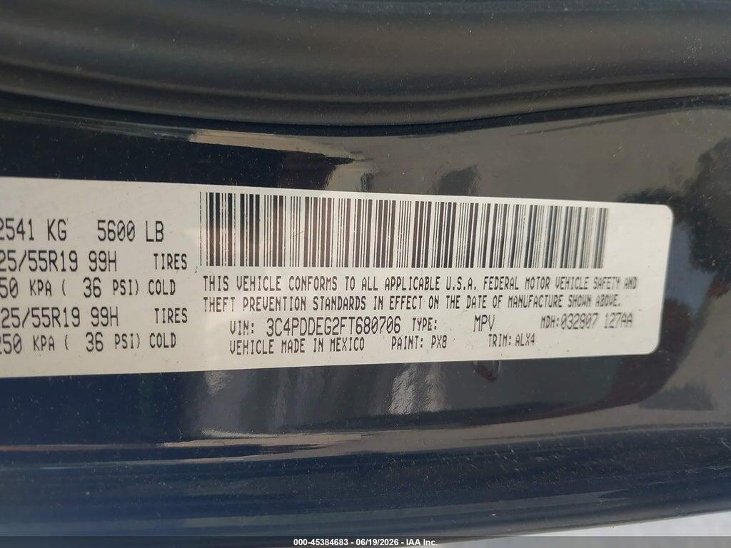 3C4PDDEG2FT680706 2015 DODGE JOURNEY photo no. 9