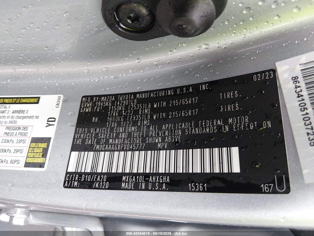 7MUCAAAGXPV045777 2023 TOYOTA COROLLA CROSS photo no. 9