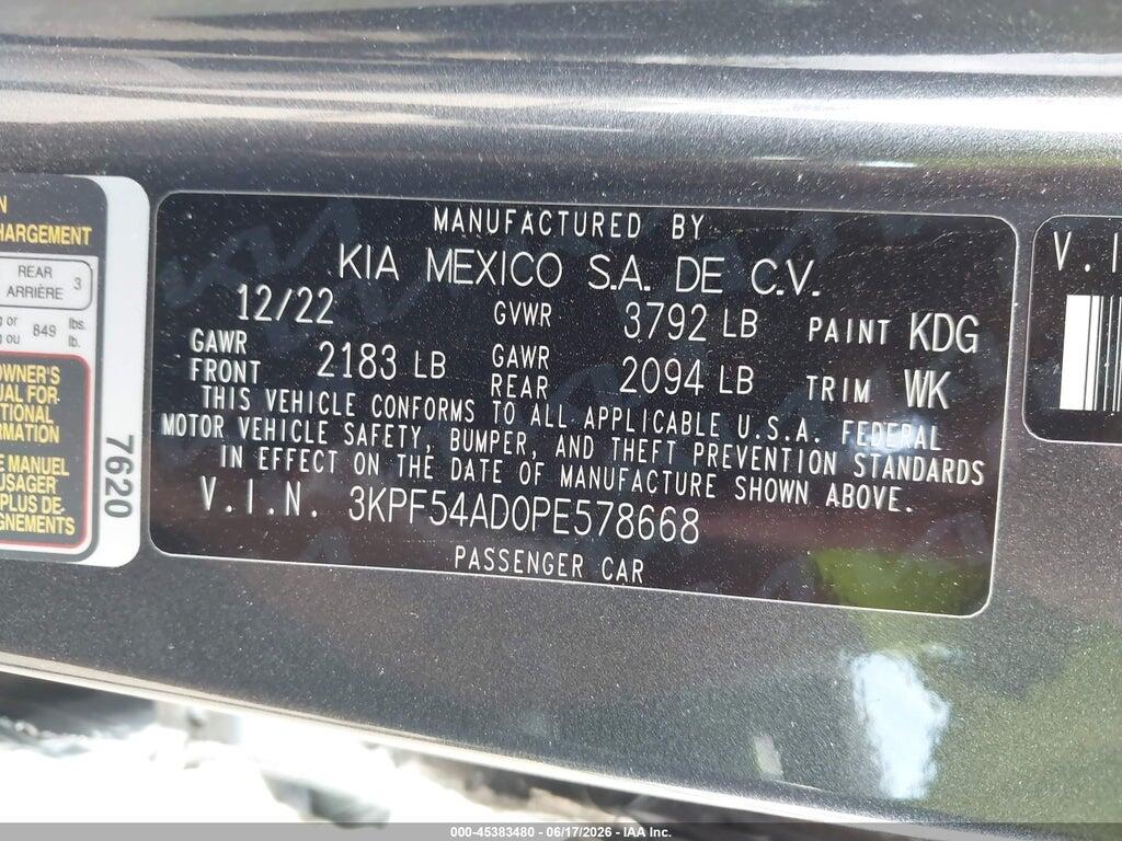 3KPF54AD0PE578668 2023 KIA FORTE photo no. 9