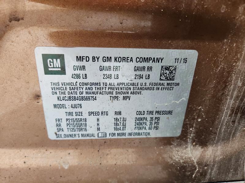 KL4CJBSB4GB569754 2016 BUICK ENCORE photo no. 12