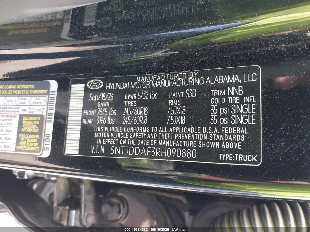 5NTJDDAF3RH090880 2024 HYUNDAI SANTA CRUZ photo no. 9