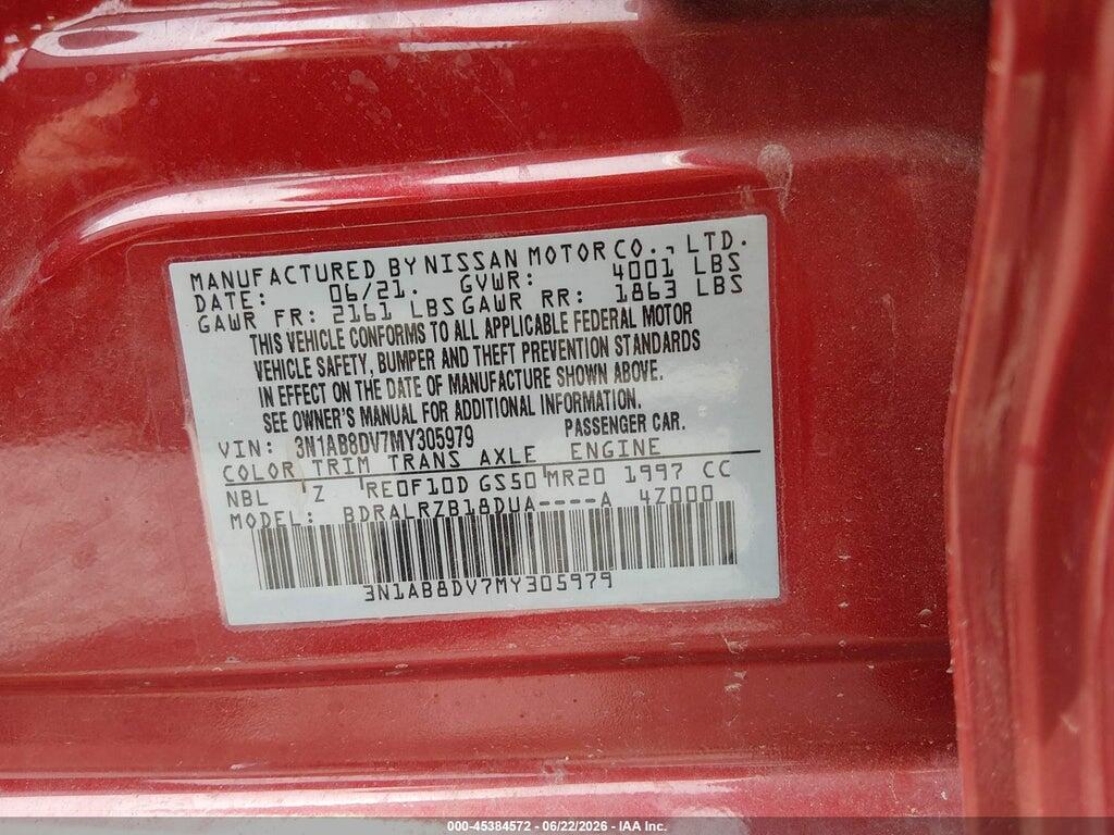 3N1AB8DV7MY305979 2021 NISSAN SENTRA photo no. 9