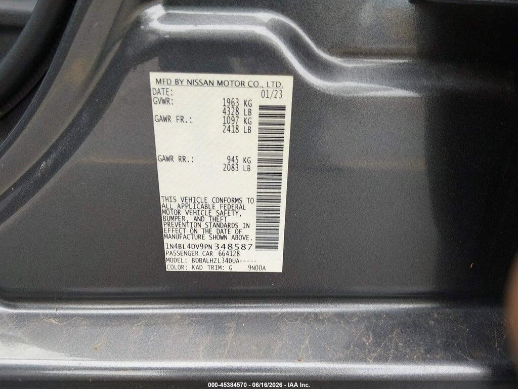 1N4BL4DV9PN348587 2023 NISSAN ALTIMA photo no. 9