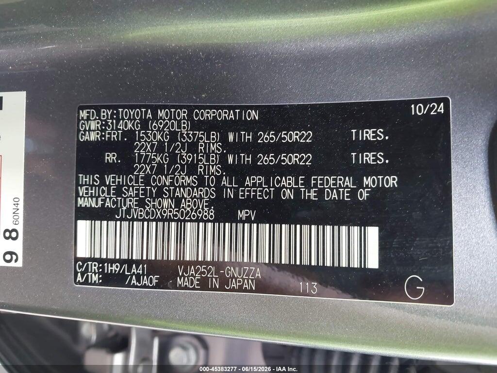 JTJVBCDX9R5026988 2024 LEXUS GX 550 photo no. 9