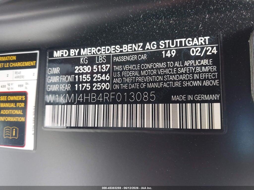 W1KMJ4HB4RF013085 2024 MERCEDES-BENZ CLE 300 photo no. 9