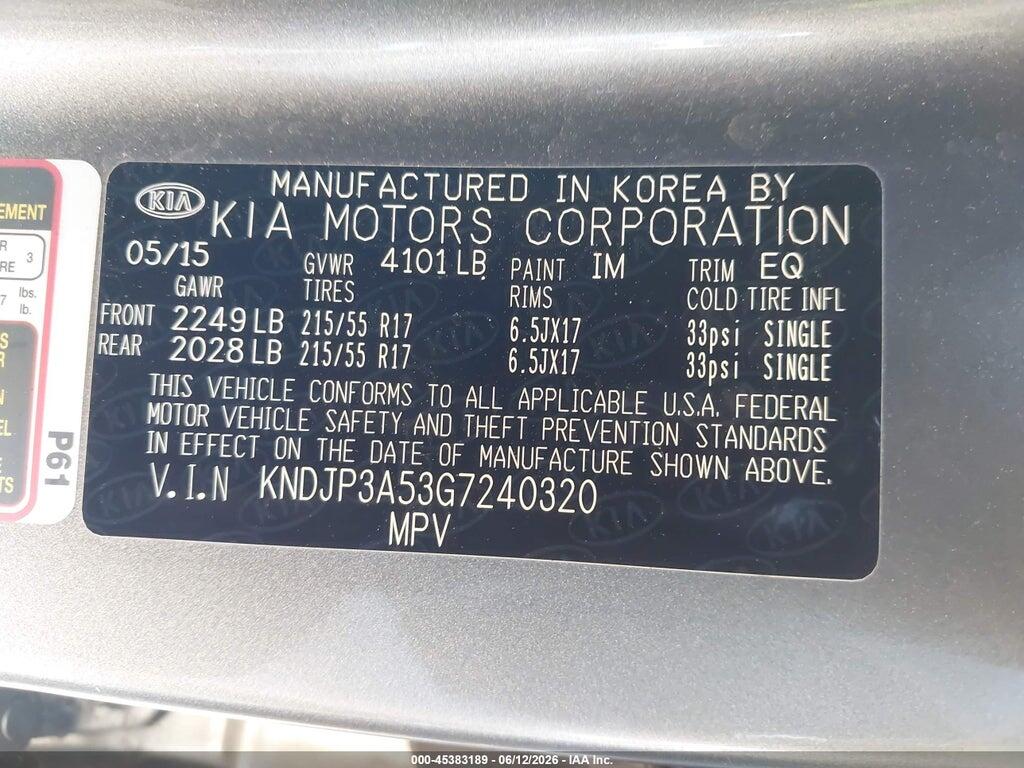 KNDJP3A53G7240320 2016 KIA SOUL photo no. 9