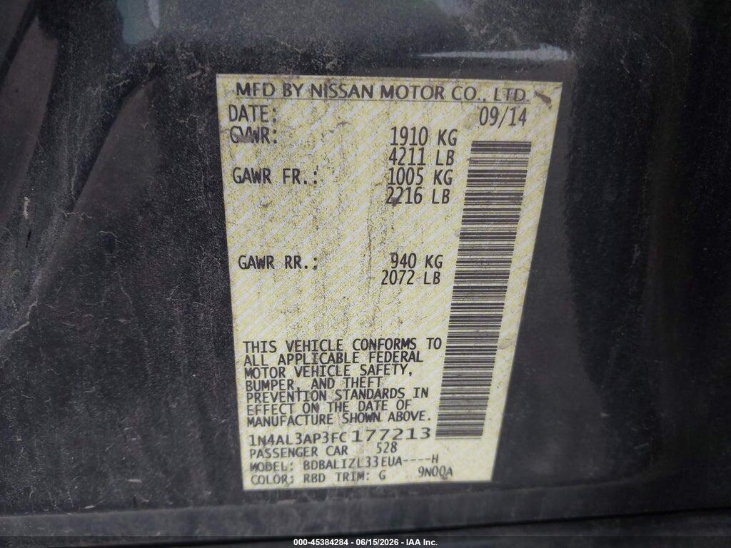 1N4AL3AP3FC177213 2015 NISSAN ALTIMA photo no. 9