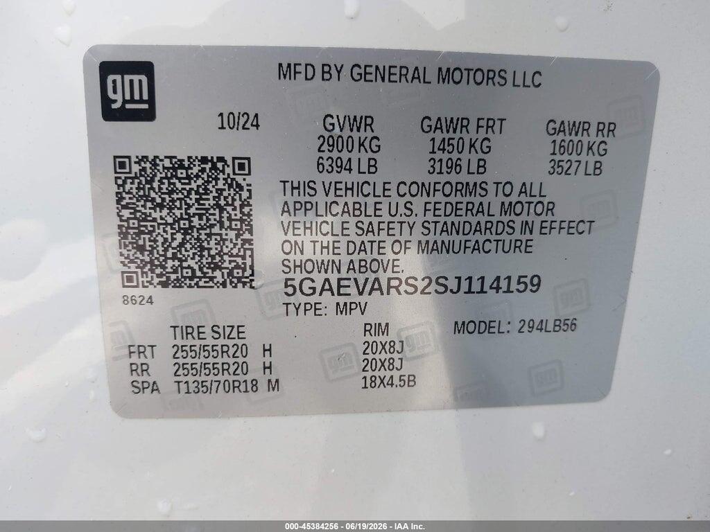 5GAEVARS2SJ114159 2025 BUICK ENCLAVE photo no. 9