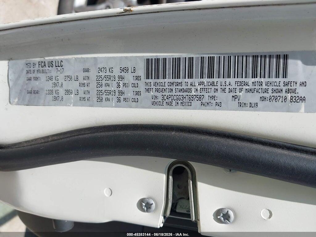 3C4PDCGG3HT697587 2017 DODGE JOURNEY photo no. 9