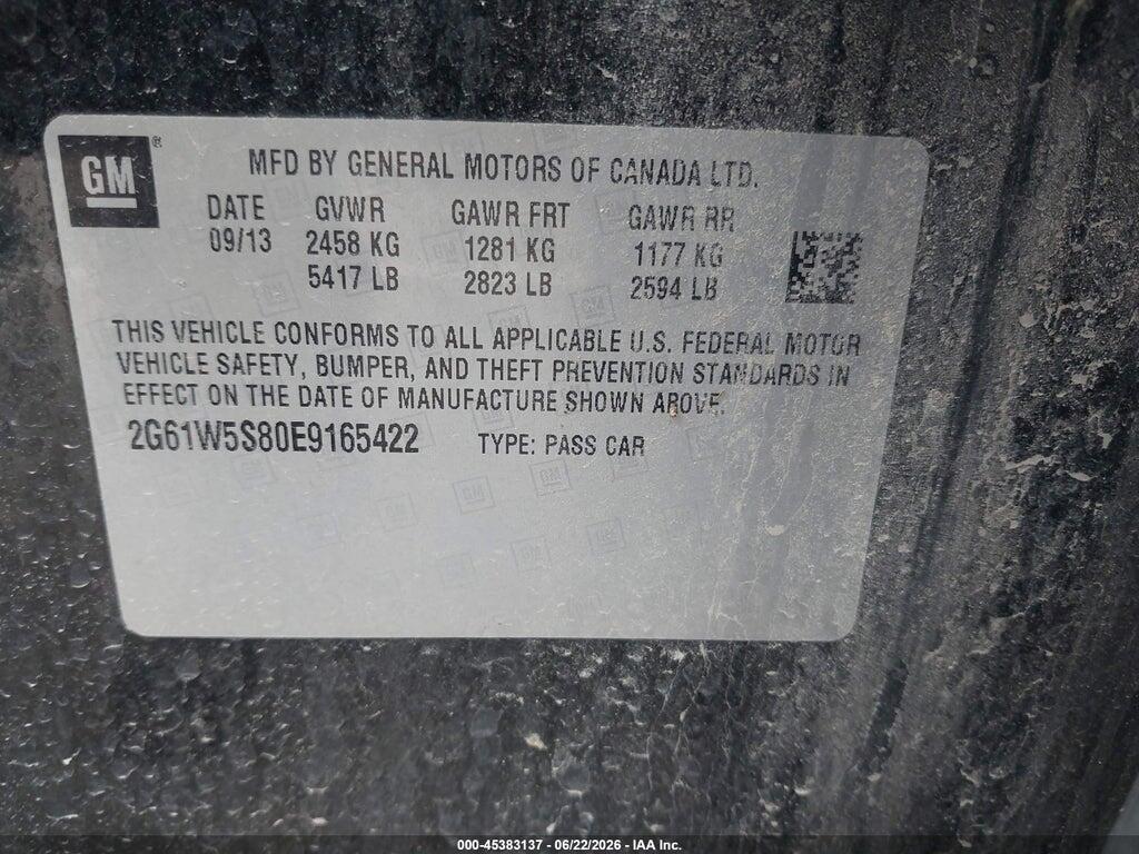 2G61W5S80E9165422 2014 CADILLAC XTS photo no. 9