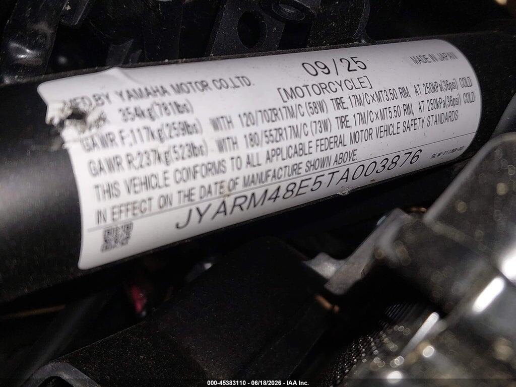 JYARM48E5TA003876 2026 YAMAHA MTN690 photo no. 10