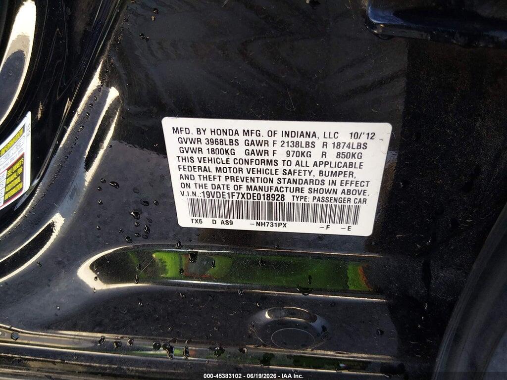19VDE1F7XDE018928 2013 ACURA ILX photo no. 9