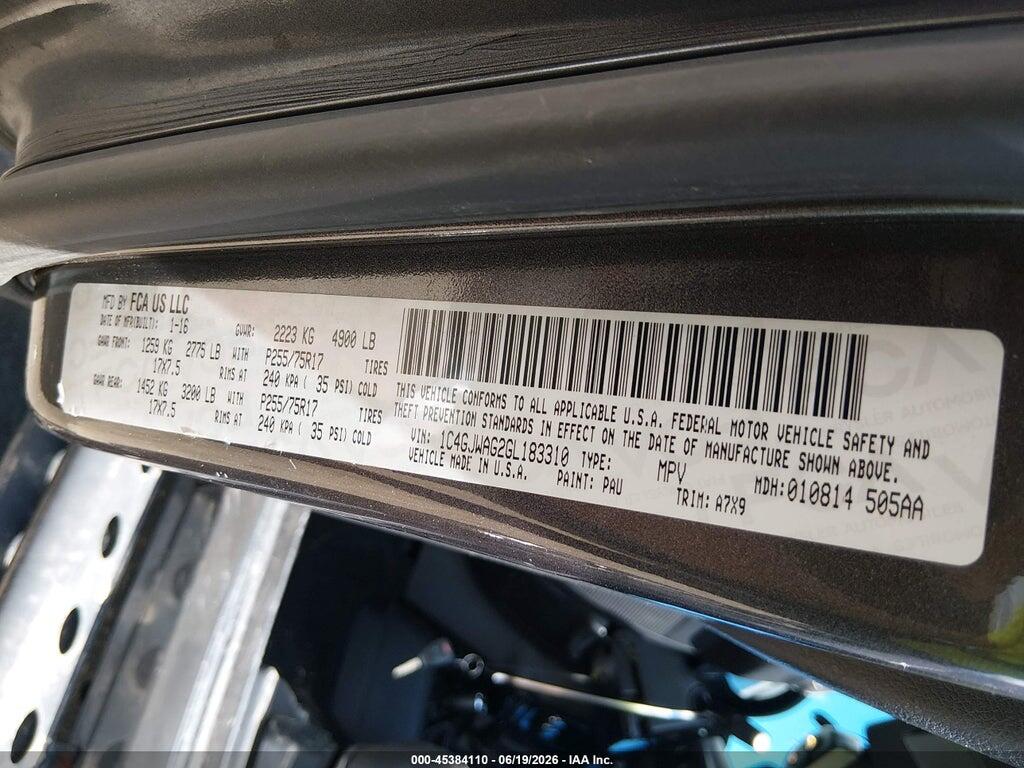 1C4GJWAG2GL183310 2016 JEEP WRANGLER photo no. 9