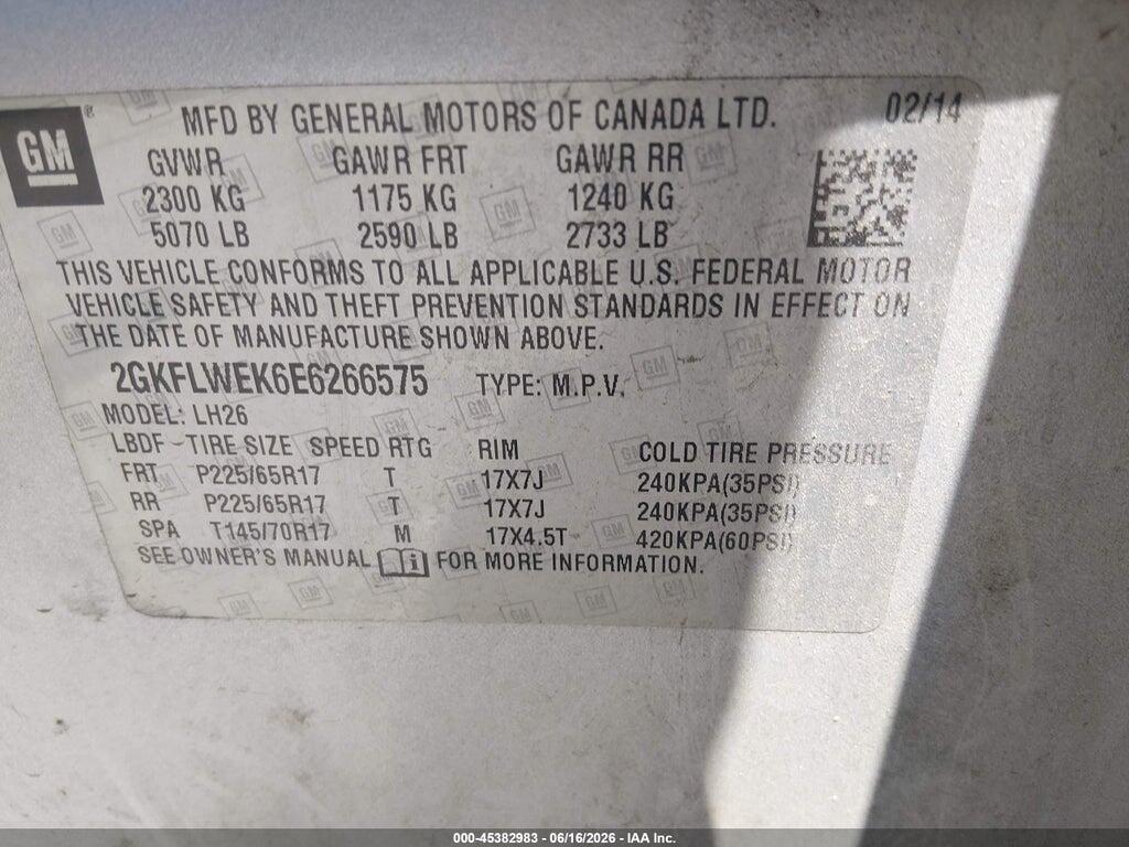 2GKFLWEK6E6266575 2014 GMC TERRAIN photo no. 9