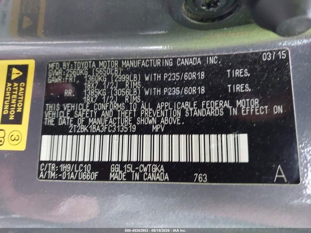 2T2BK1BA3FC313519 2015 LEXUS RX 350 photo no. 9