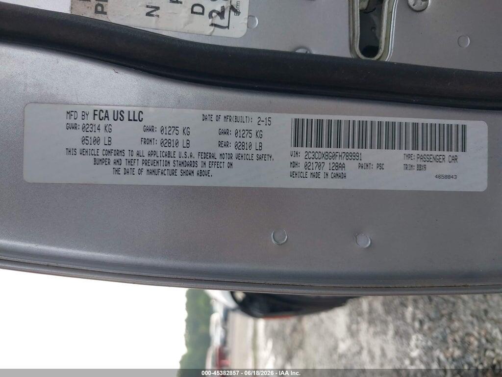 2C3CDXBG0FH789991 2015 DODGE CHARGER photo no. 9