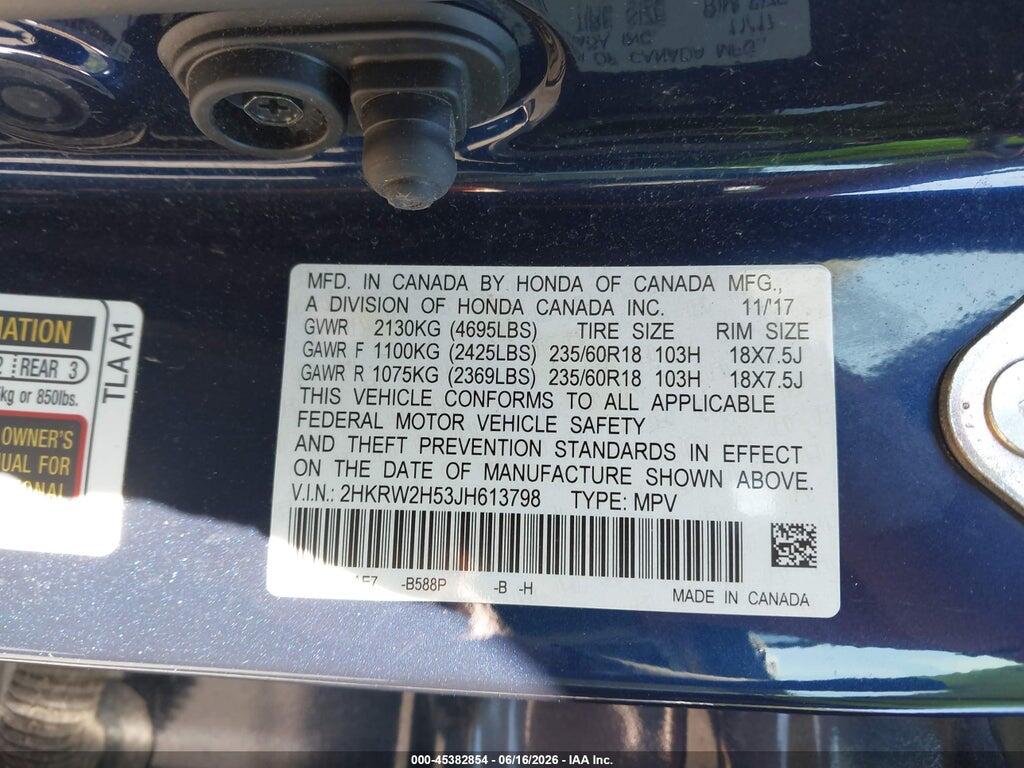 2HKRW2H53JH613798 2018 HONDA CR-V photo no. 9