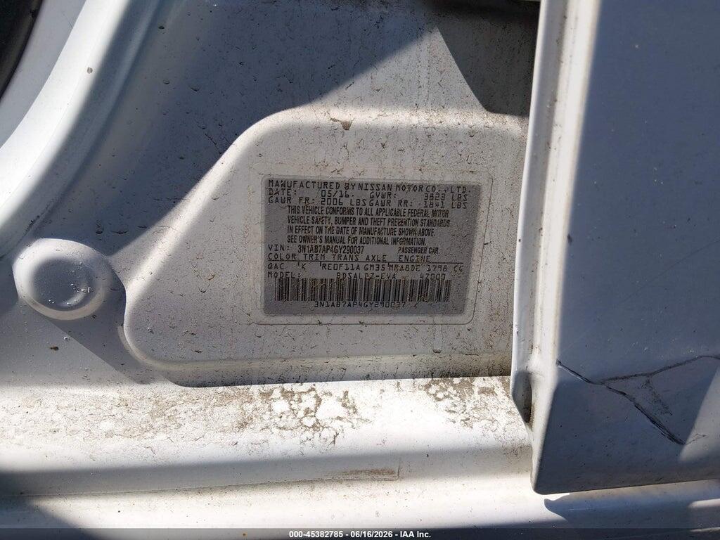 3N1AB7AP4GY290037 2016 NISSAN SENTRA photo no. 9