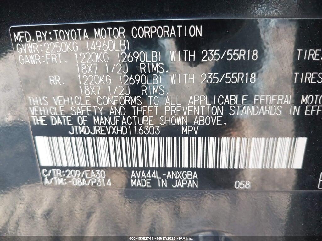 JTMDJREVXHD116303 2017 TOYOTA RAV4 HYBRID photo no. 9