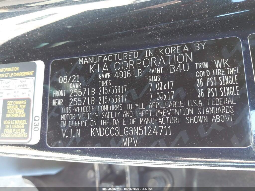 KNDCC3LG3N5124711 2022 KIA NIRO EV photo no. 9