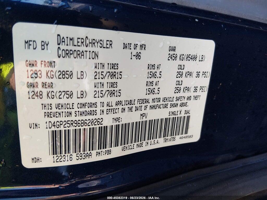 1D4GP25R96B620262 2006 DODGE CARAVAN photo no. 9