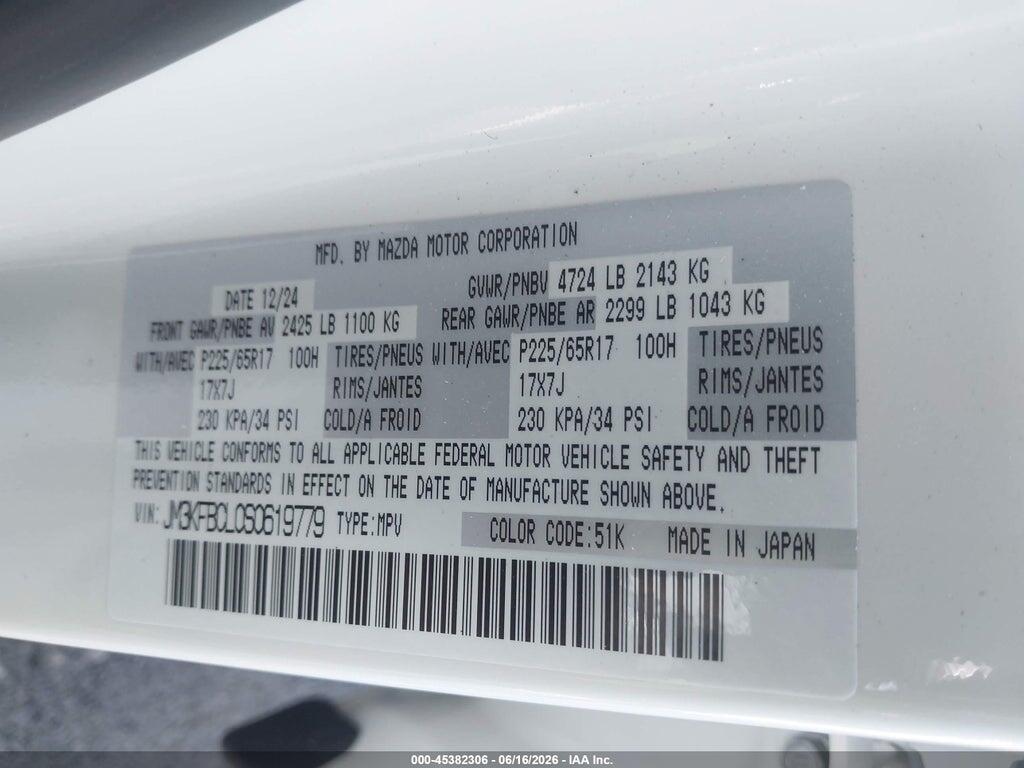 JM3KFBCL0S0619779 2025 MAZDA CX-5 photo no. 9