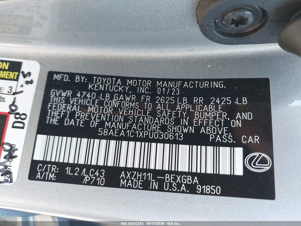 58AEA1C1XPU030613 2023 LEXUS ES 300H photo no. 9