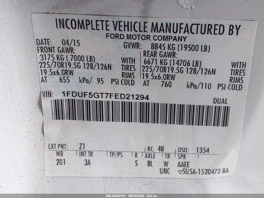 1FDUF5GT7FED21294 2015 FORD F-550 CHASSIS photo no. 8