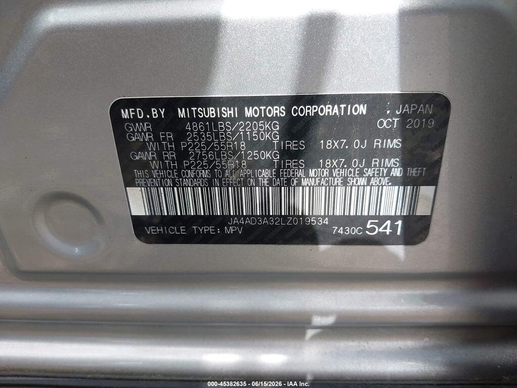 JA4AD3A32LZ019534 2020 MITSUBISHI OUTLANDER photo no. 9