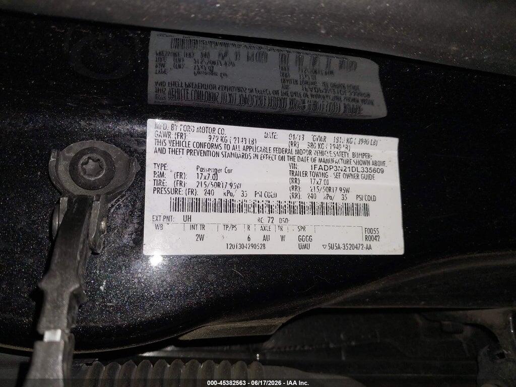 1FADP3N21DL335609 2013 FORD FOCUS photo no. 9