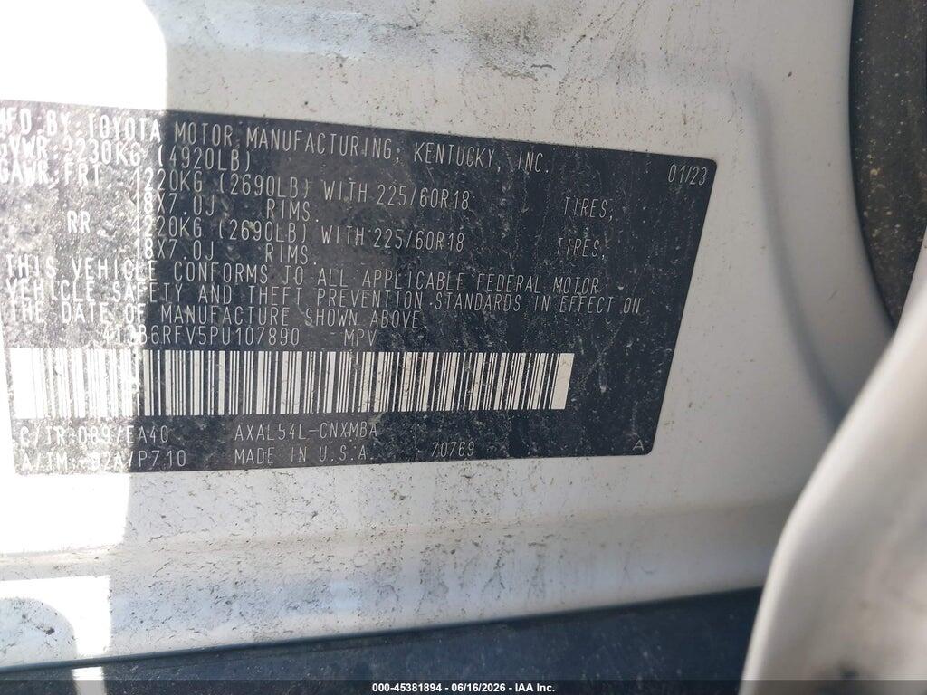 4T3B6RFV5PU107890 2023 TOYOTA RAV4 HYBRID photo no. 9