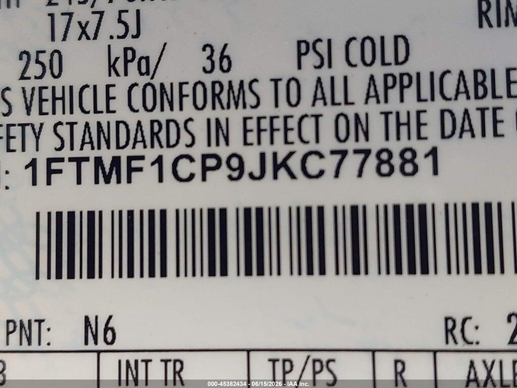 1FTMF1CP9JKC77881 2018 FORD F-150 photo no. 9
