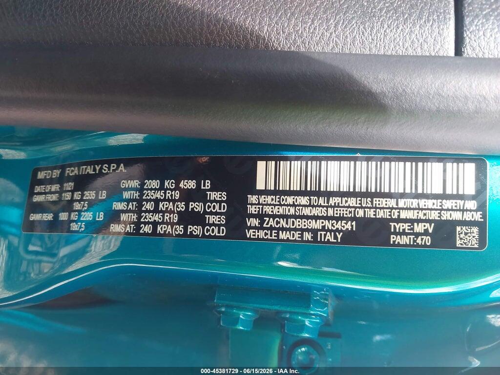 ZACNJDBB9MPN34541 2021 JEEP RENEGADE photo no. 9