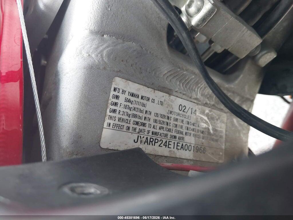 JYARP24E1EA001966 2014 YAMAHA FJR1300 photo no. 10