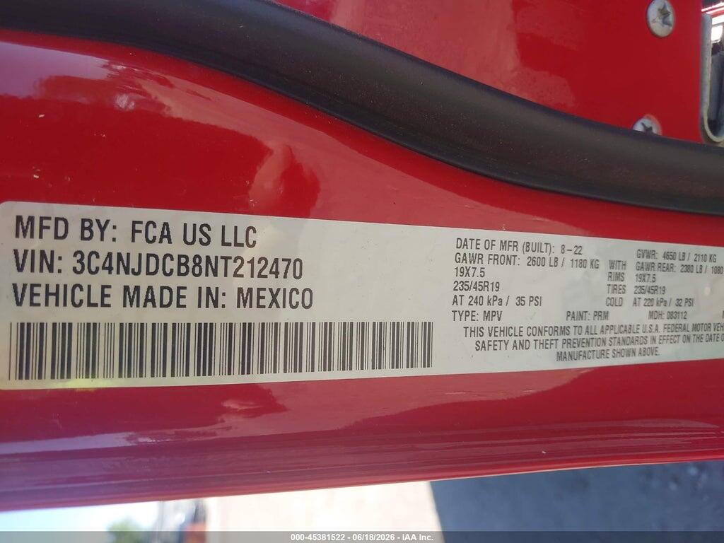 3C4NJDCB8NT212470 2022 JEEP COMPASS photo no. 9