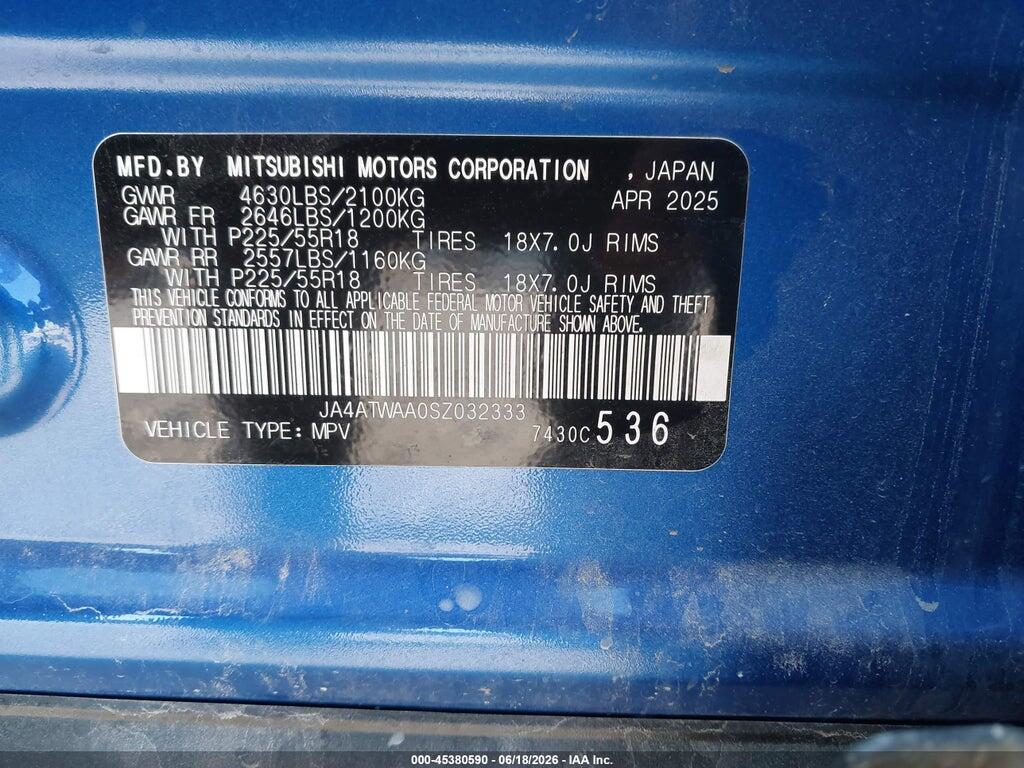 JA4ATWAA0SZ032333 2025 MITSUBISHI ECLIPSE CROSS photo no. 9