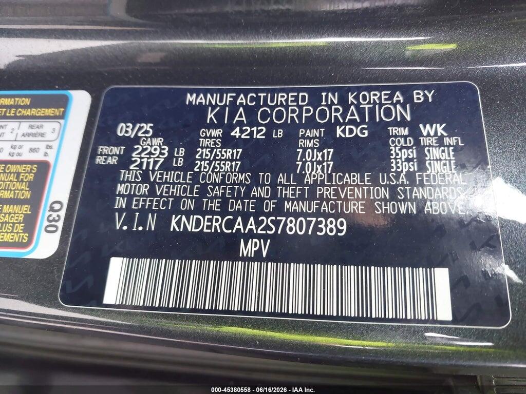 KNDERCAA2S7807389 2025 KIA SELTOS photo no. 9