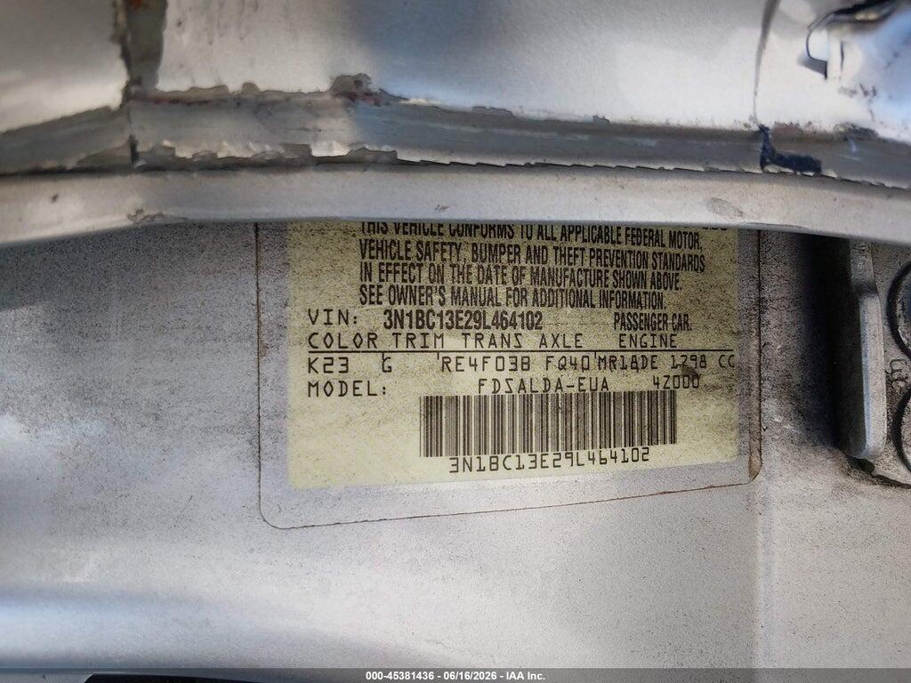 3N1BC13E29L464102 2009 NISSAN VERSA photo no. 9