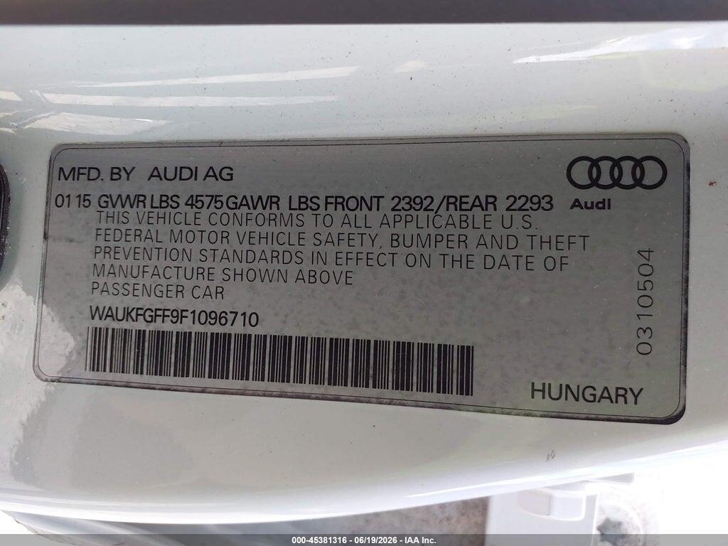 WAUKFGFF9F1096710 2015 AUDI A3 photo no. 9