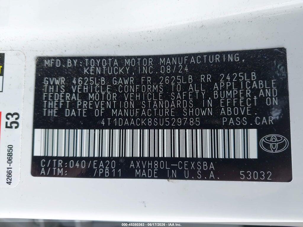 4T1DAACK8SU529785 2025 TOYOTA CAMRY photo no. 9