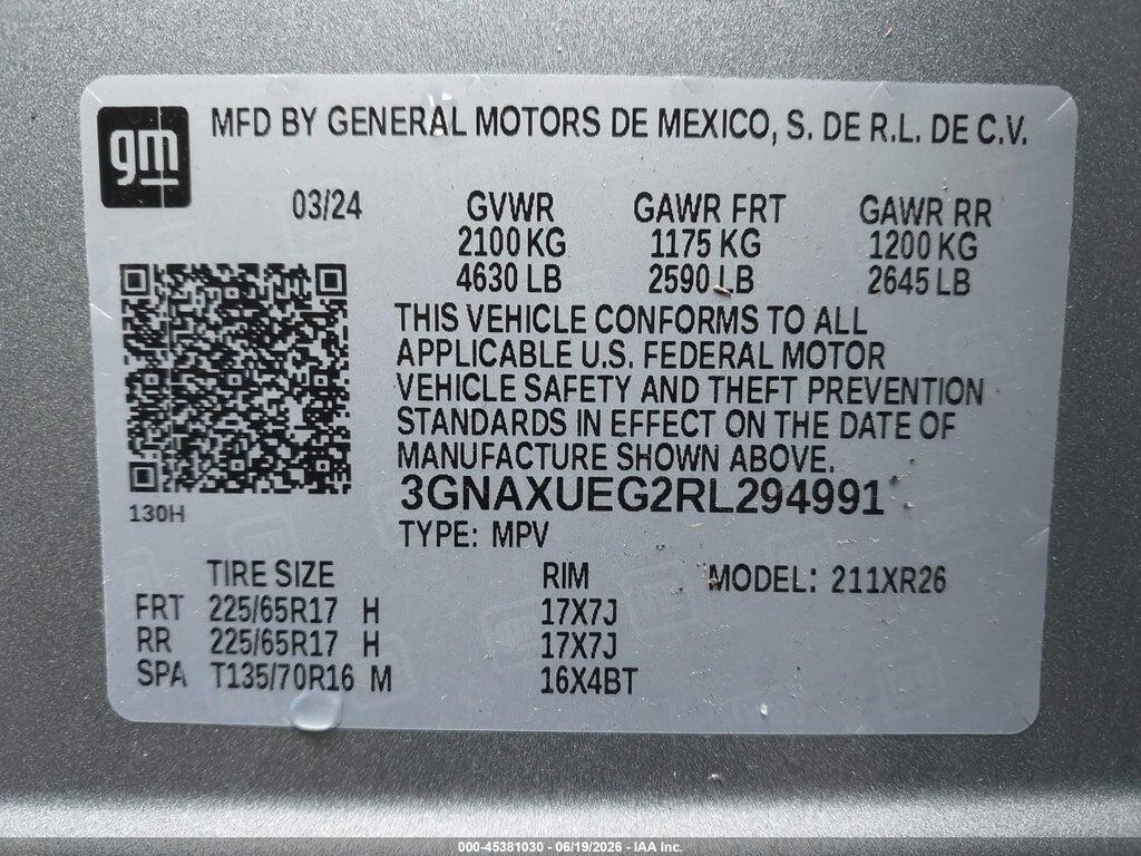 3GNAXUEG2RL294991 2024 CHEVROLET EQUINOX photo no. 9