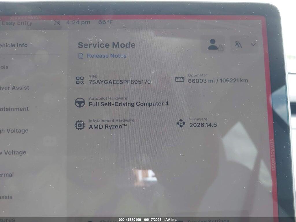 7SAYGAEE5PF895170 2023 TESLA MODEL Y photo no. 7