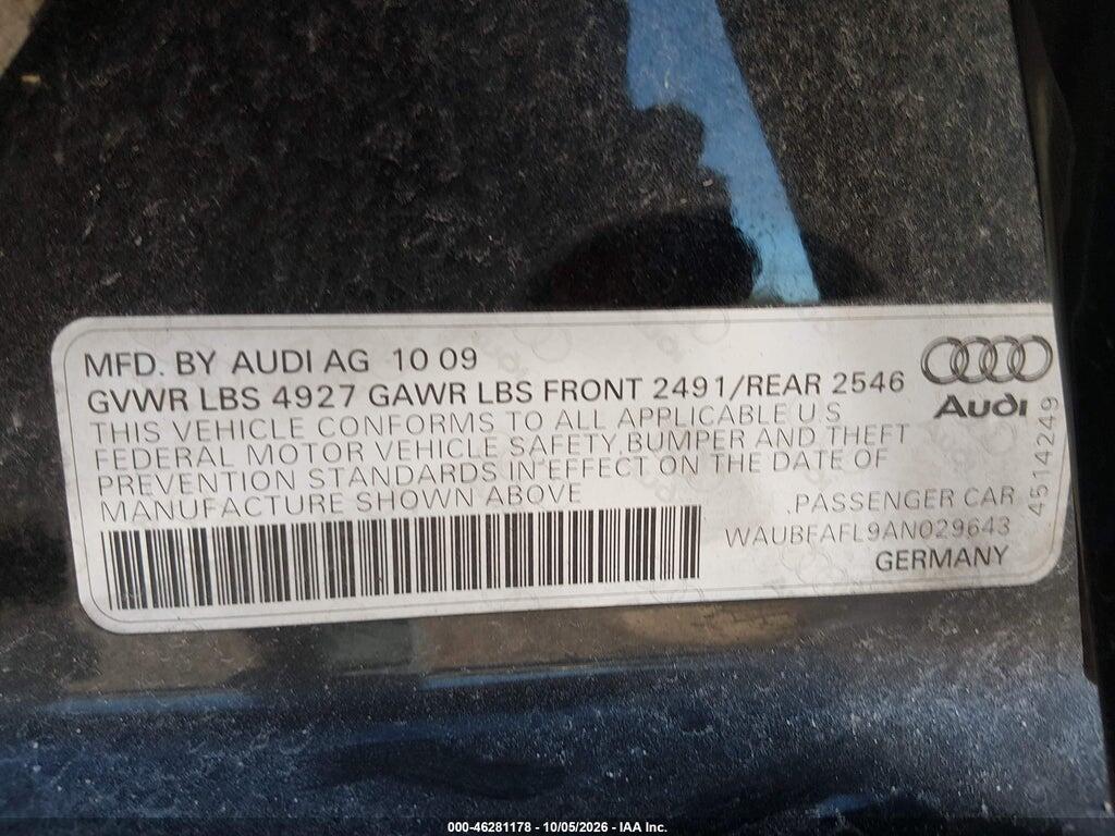 2010 AUDI A4 2.0T PREMIUM — Фото 9 из 15