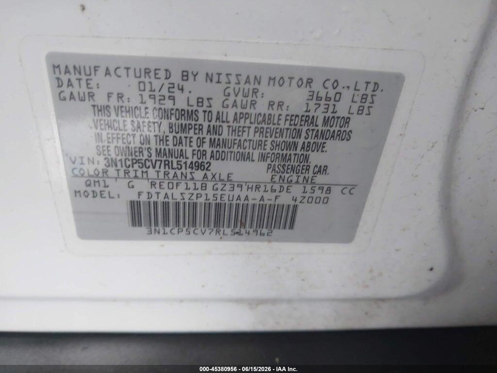 3N1CP5CV7RL514962 2024 NISSAN KICKS photo no. 9