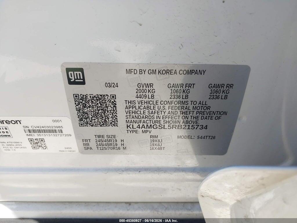 KL4AMGSL5RB215734 2024 BUICK ENCORE GX photo no. 9