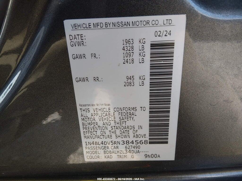 1N4BL4DV5RN384568 2024 NISSAN ALTIMA photo no. 9